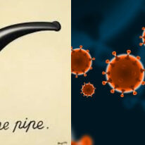 ceci nest pas une pipe - magritte y coronavirus